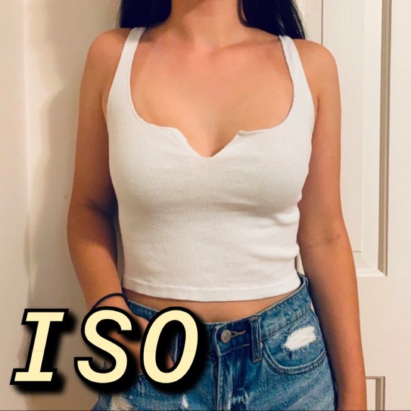 *IN SEARCH OF* brandy Melville notched tank top